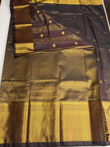 Brown Semi kanchipuram silk saree- PSSRN5