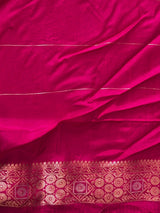 Rani Pink Banarasi Crape silk saree - PBRHC3A