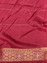 Mauve Pink Banarasi Crape silk saree - PBRHC3C