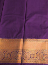 Red and violet Semi kanchipuram silk saree- PSSRN8