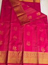 Rani Pink Semi kanchipuram silk saree- PSSRN9