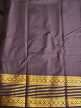 Coffee brown Semi kanchipuram silk saree- PSSRN12