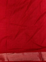Red Semi Tusser silk saree- PBRMM3J