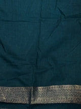Teal Blue Semi Tusser silk saree- PBRMM3G