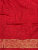 Dark Peach Semi Tusser silk saree- PBRMM3F