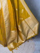 Mustard yellow Semi Tusser silk saree- PBRMM3E