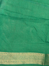 Emerald Green Semi Tusser silk saree- PBRMM3C