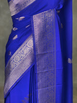 Royal Blue Semi Tusser silk saree- PBRMM3B