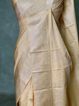 Sandal Semi Tusser silk saree- PBRMM3