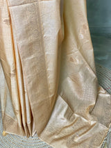 Sandal Semi Tusser silk saree- PBRMM3