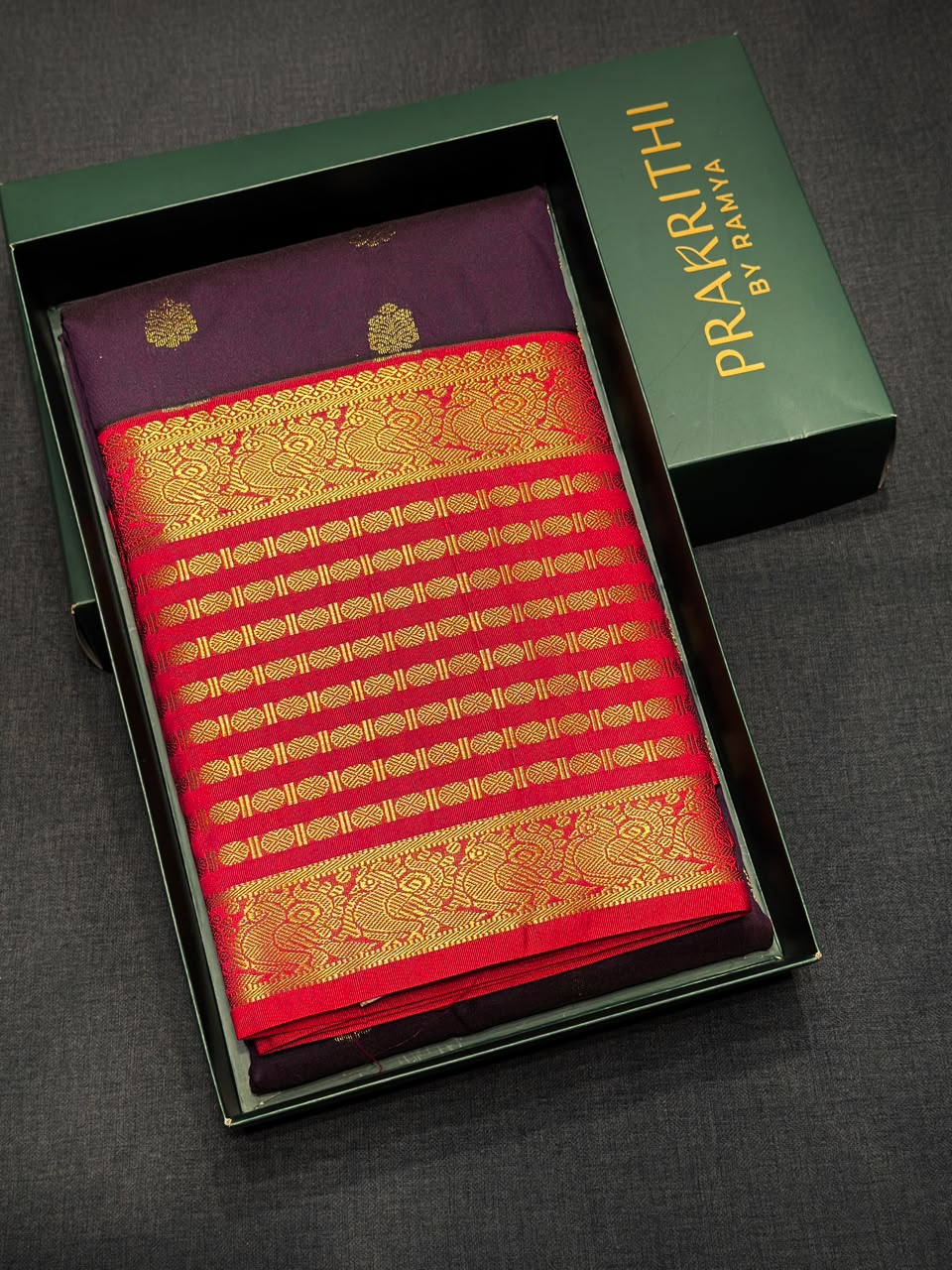 Violet and Reddish pink Semi kanchipuram silk saree- PSSRN14