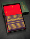 Red and Violet Semi kanchipuram silk saree- PSSRN17