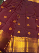 Brown Semi kanchipuram silk saree- PSSRN18