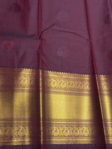 Brown Semi kanchipuram silk saree- PSSRN18