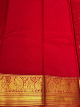 Red Semi kanchipuram silk saree- PSSRN20