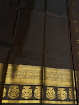 Coffee brown Semi kanchipuram silk saree- PSSRN21