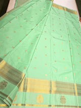 Pista green Semi kanchipuram silk saree- PSSRN22