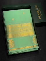 Pista green Semi kanchipuram silk saree- PSSRN22