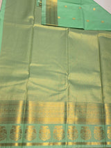 Pista green Semi kanchipuram silk saree- PSSRN22