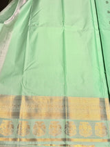 Pista green Semi kanchipuram silk saree- PSSRN22