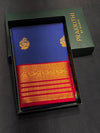 Blue and red Semi kanchipuram silk saree- PSSRN24