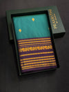 Blue and violet Semi kanchipuram silk saree- PSSRN25