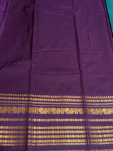 Blue and violet Semi kanchipuram silk saree- PSSRN25