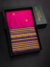 Magenta and violet Semi kanchipuram silk saree- PSSRN26