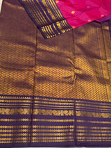 Magenta and violet Semi kanchipuram silk saree- PSSRN26