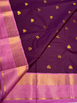 Purple and Pink Semi kanchipuram silk saree- PSSRN27