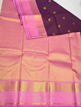 Purple and Pink Semi kanchipuram silk saree- PSSRN27