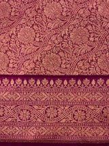 Sandal and Magenta khadial tissue Banarasi silk saree - RAZ5NE