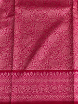 Sandal and Rani Pink khadial tissue Banarasi silk saree - RAZ5NB