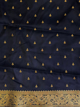 Navy blue soft Gajji silk saree- PBRNAK5