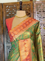 Soft Tissue pochampalli silk Saree - PBRKIV3B