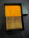 Yellow and brown Semi kanchipuram silk saree- PSSRN28