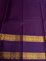 Pink and deep purple Semi kanchipuram silk saree- PSSRN29