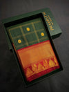Dark green and Maroon Semi kanchipuram silk saree- PSSRN30