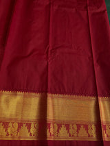 Dark green and Maroon Semi kanchipuram silk saree- PSSRN30