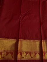 Parrot green and maroon Semi kanchipuram silk saree- PSSRN33