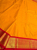 Yellow and red Semi kanchipuram silk saree- PSSRN34