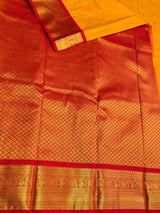 Yellow and red Semi kanchipuram silk saree- PSSRN34