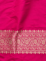 Rani pink pure satin Banarasi silk saree - PRAZ7A