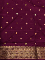 Deep wine Semi Tusser silk saree- PBRMM4A