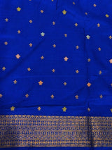 Royal blue Semi Tusser silk saree- PBRMM4E