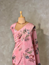 Pastal Pink Pure Soft Tissue silksaree - PBRRUPE