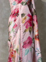 Pastal pink Pure Soft Tissue silksaree - PBRRUPA