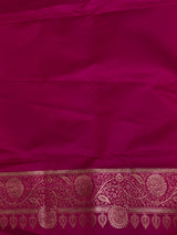 Pink and rani PinkBanarasi mashru katan silk saree - PRAZ9A