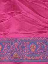 Lilac Pink Banarasi mashru katan silk saree - PRAZ10A