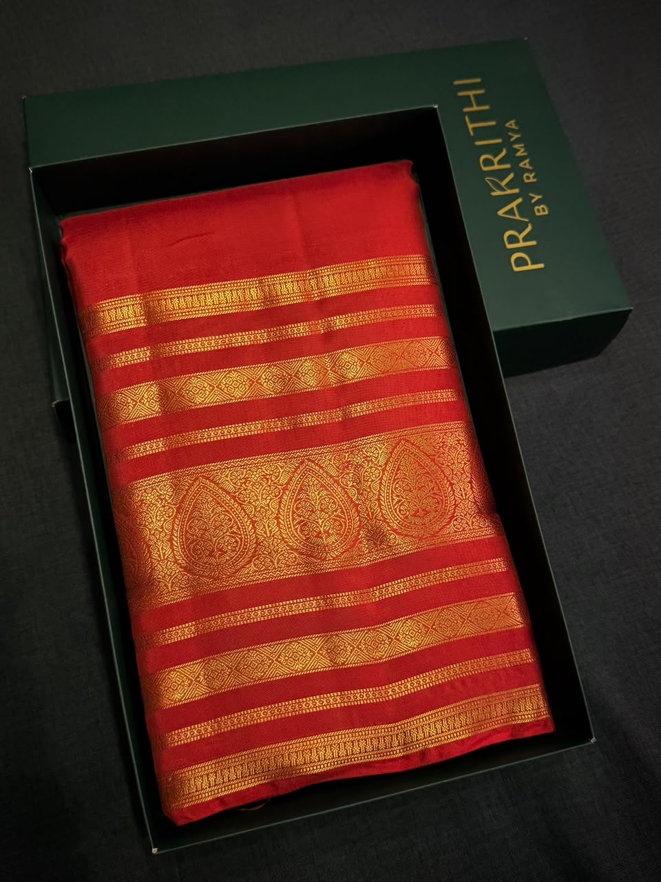 Red Pure Vintage Kanchipuram Silk saree - PPUREN21